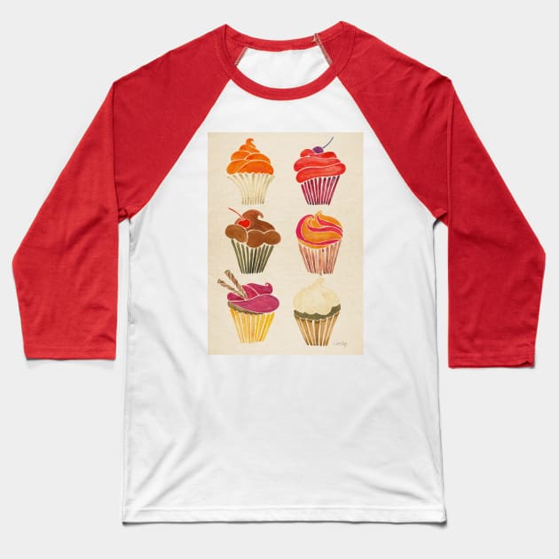 Cupcakes Baseball T-Shirt by CatCoq